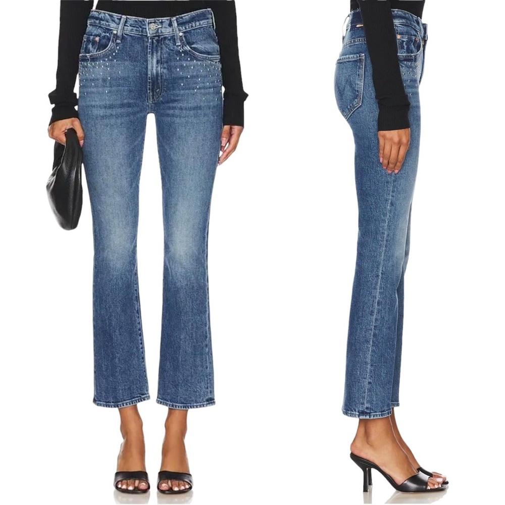 MOTHER SUPERIOR Jeans The Insider Flood Metal Magic Blue Size 25